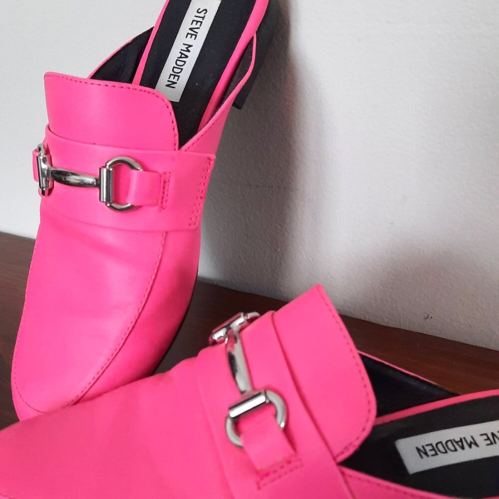 Steve Madden Kandi Pink Mules Size 6 - Picture 3 of 7